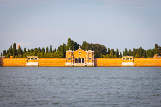 Venice Cemetery of San Michele from the waterfront photo