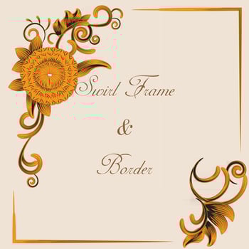Vintage Swirl Frame vector