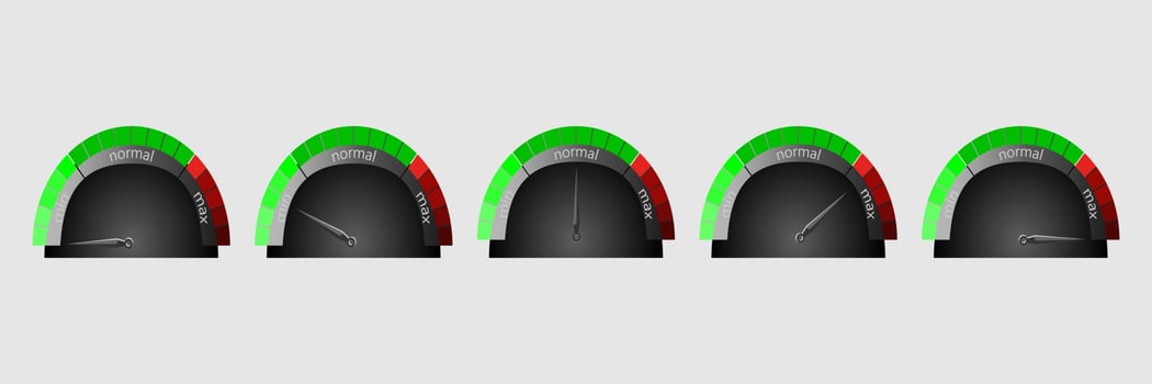 Speedometer rating set vector