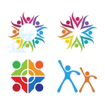 Community care logo images design vector