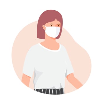 People wearing medical mask. fight corona virus vector