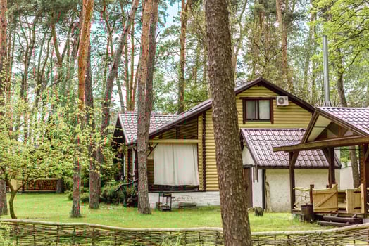 Vacation rental forest lodge countryside cabin by the lake photo