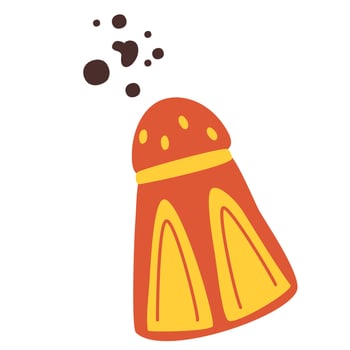 Salt or pepper shaker. Spice. kitchen utensil. vector