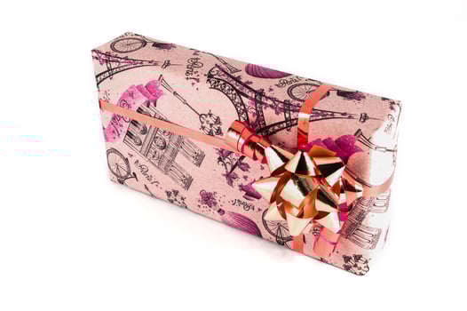 Gift box with a little bow photo