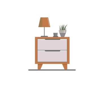 contemporary filing cabinet vector