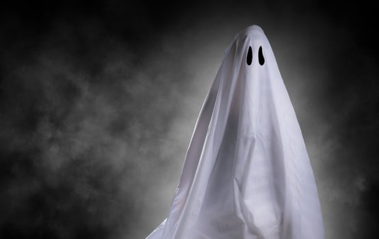 white ghost on backgroud photo