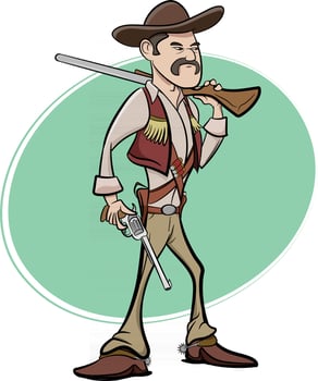 Cowboy Character from Wild Western Texas vector