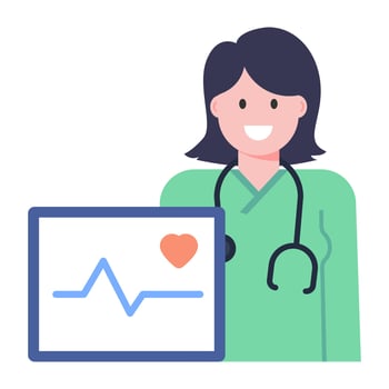 Cardiologist and Heart specialist vector