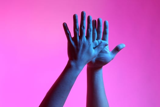 Hands in Vivid Light photo