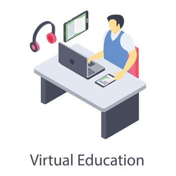 Virtual Education Concepts vector