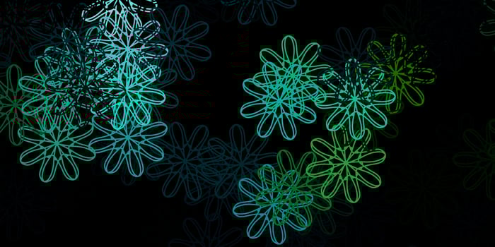 Dark Blue, Green vector background with random forms.