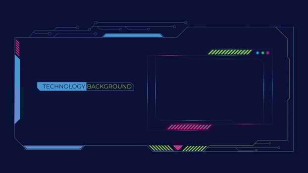 modern colorful background technology interface with blue background vector
