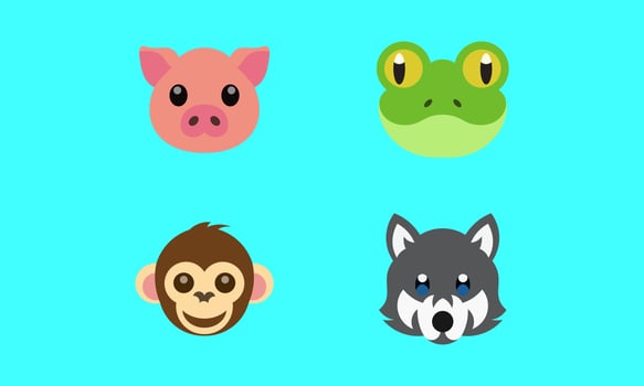 cute face animal pet law poly logo icon symbol vector illustration