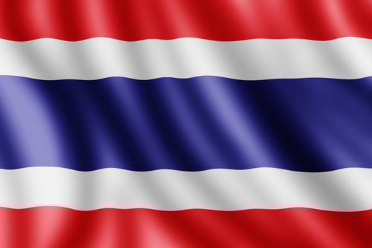 Thailand flag, Realistic illustration photo
