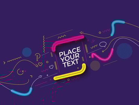 Abstract technological promotion geometric shapes banner vector