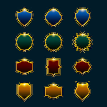 Frame Badge Element Set vector