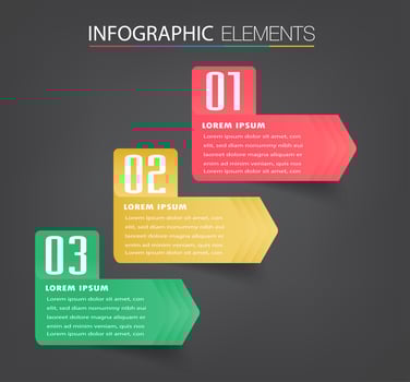 modern text box template, infographics banner vector