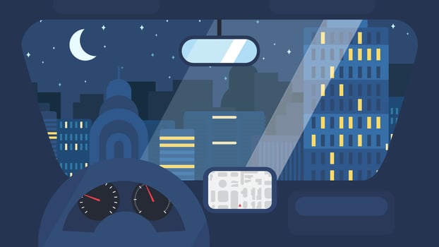 City Life From Car vector