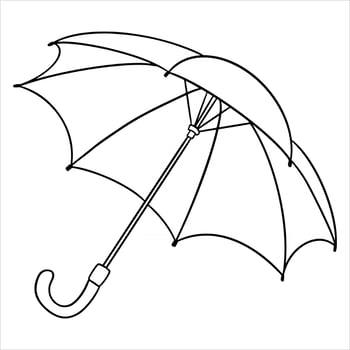 Rain protection. Open umbrella. For the wet season, autumn. vector