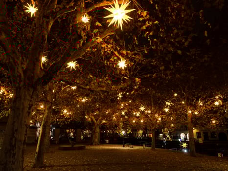 Christmas decorations in Strasbourg, France photo