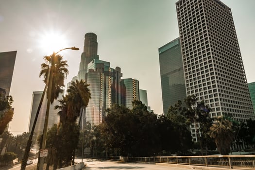 Downtown skyscrapers Los Angeles California photo