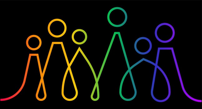 Inclusion and diversity infographic LGBTQ banner vector