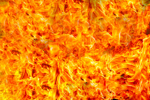 fire flame on black background photo