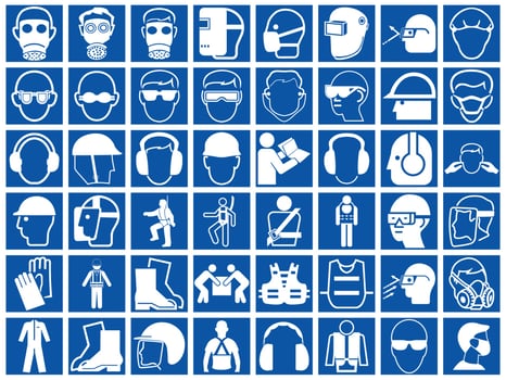 Required Personal Protective Equipment PPE Symbol,Safety Icon vector