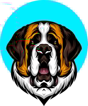 anidog illustration with solid color vector