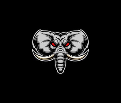 Elephant head vector