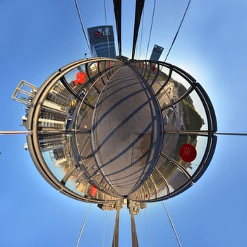 Panoramic Little Planet on Milano, Italy photo