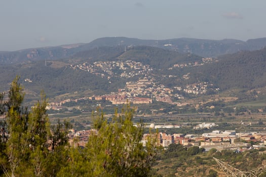 Villages from the mountains of Collcerola, Barcelona photo