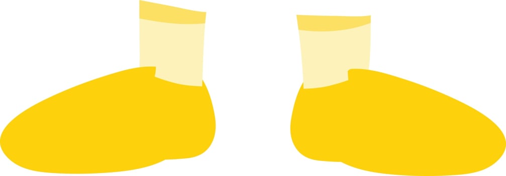 A pair of yellow shoes vector