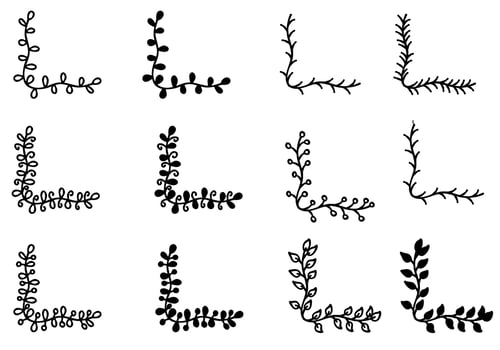 Floral Corner Borders vector