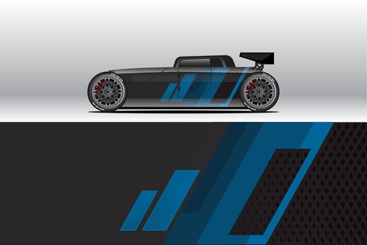 Car wrap decal designs. for racing livery or daily car vinyl sticker. vector