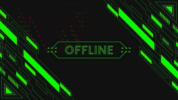 Modern green gaming background with geometrical shapes offline vector