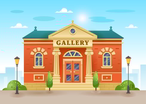 Gallery or museum buildings vector