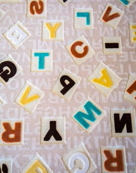 Alphabets on Carpet Education Concept photo