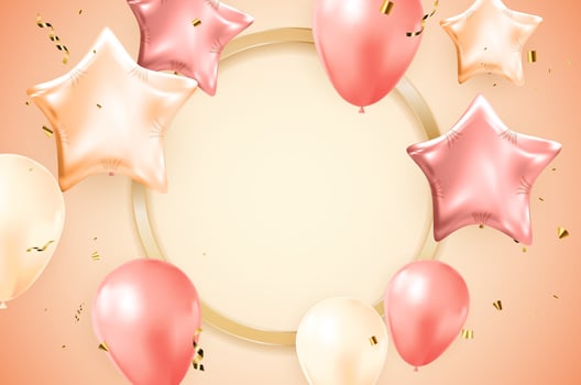 Happy Birthday congratulations banner design with Confetti vector