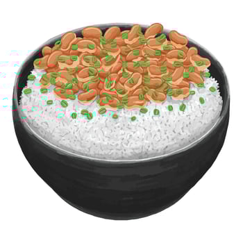 natto japanese food in flat design style vector