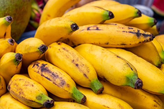 Ripe tasty bananas fruits Thai food Koh Samui in Thailand. photo