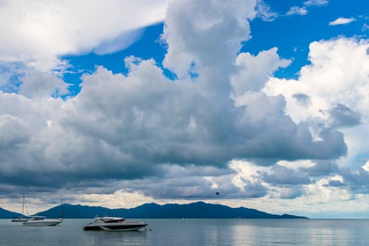 Bo Phut Beach Koh Samui island, view on Pha-ngan. photo