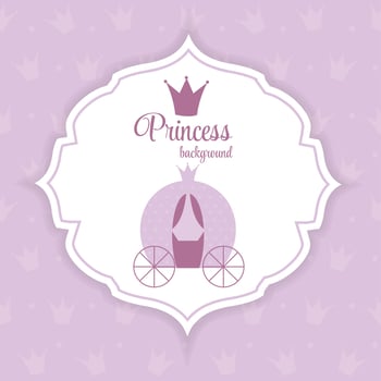 Princess Crown  Background Vector Illustration.