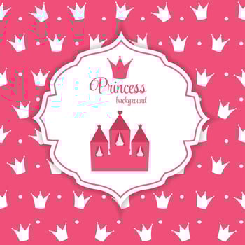Princess Crown  Background Vector Illustration.