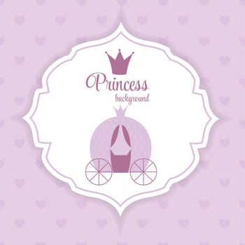 Princess Crown Background Vector Illustration.