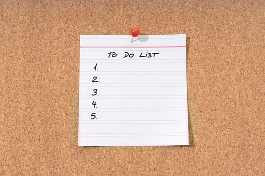 To do list note on a cork board Mock up photo