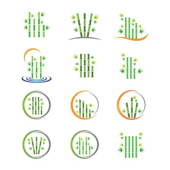 Bamboo logo images illustration vector