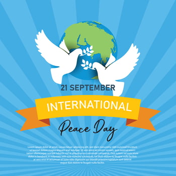 International peace day. Illustration concept present peace world. vector