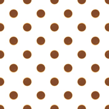 big set identical biscuit, kit colorful pastry cookie vector