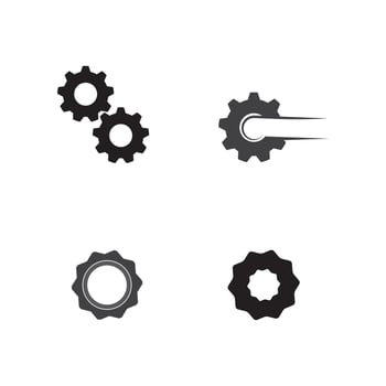 Set Gear Logo Template vector icon